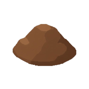 Verkleind Icoon voor het aantonen van de afvalstroom grondafval